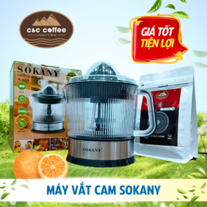 Máy vắt cam, máy ép cam SOKANY CHÍNH HÃNG dung tích 700ml vắt cam bằng điện tự động
