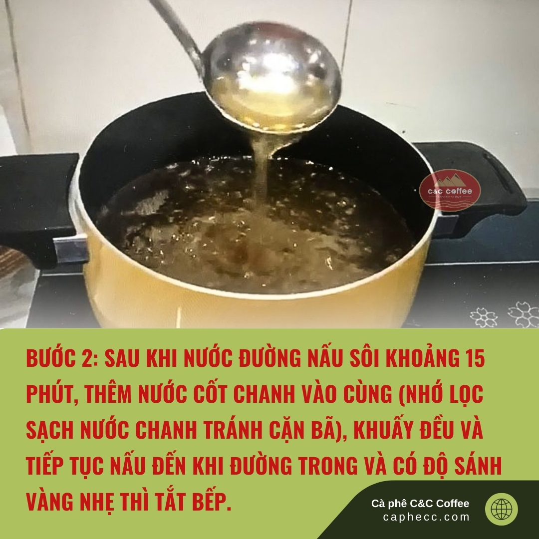 Để đường nước nguội, cho vào chai thủy tinh đựng syrup có vòi pump, bảo quản ở nhiệt độ phòng và dùng dần.