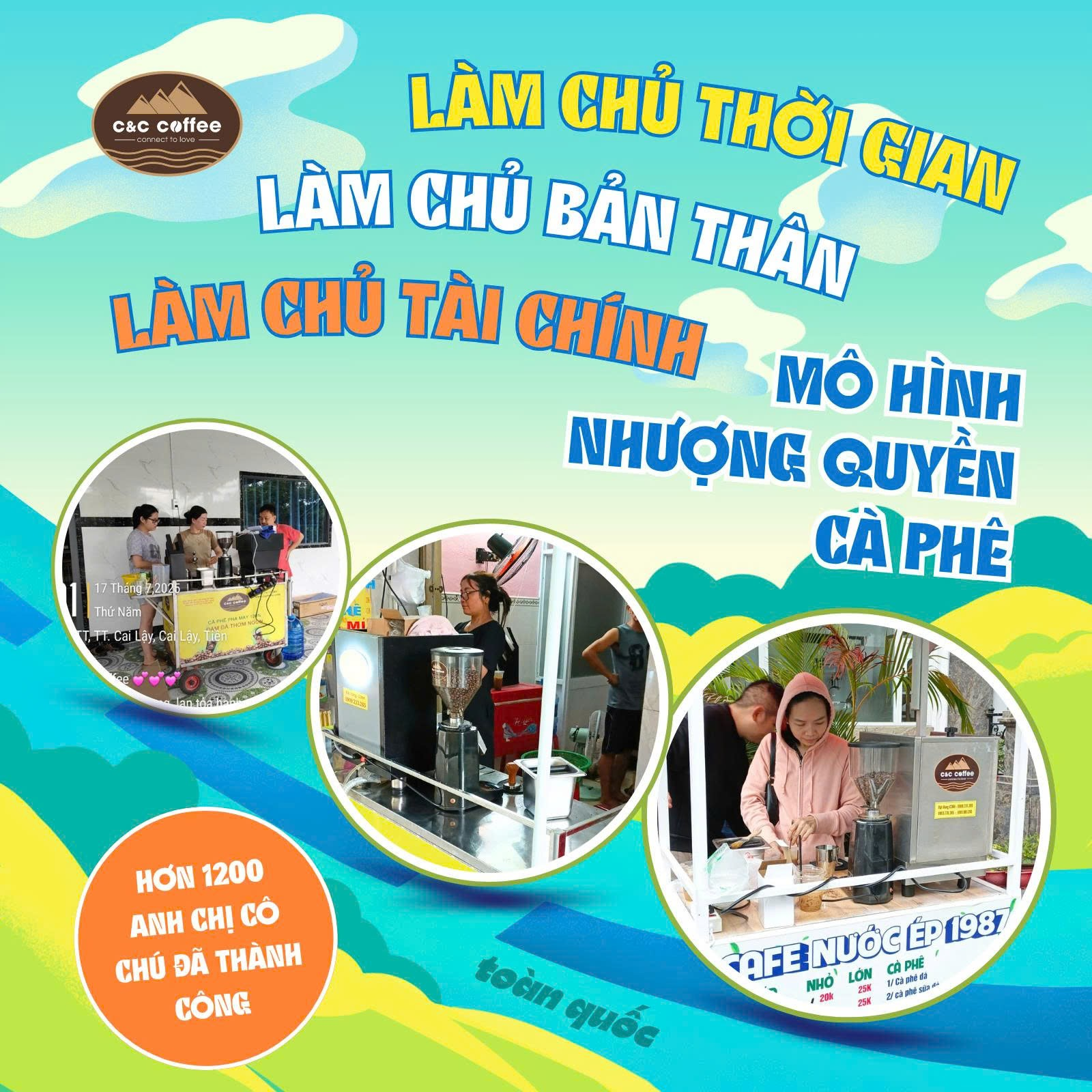 Cùng Làm chủ với mô hình Cà phê Nhượng quyền 0 đồng của C&#038;C Coffee!