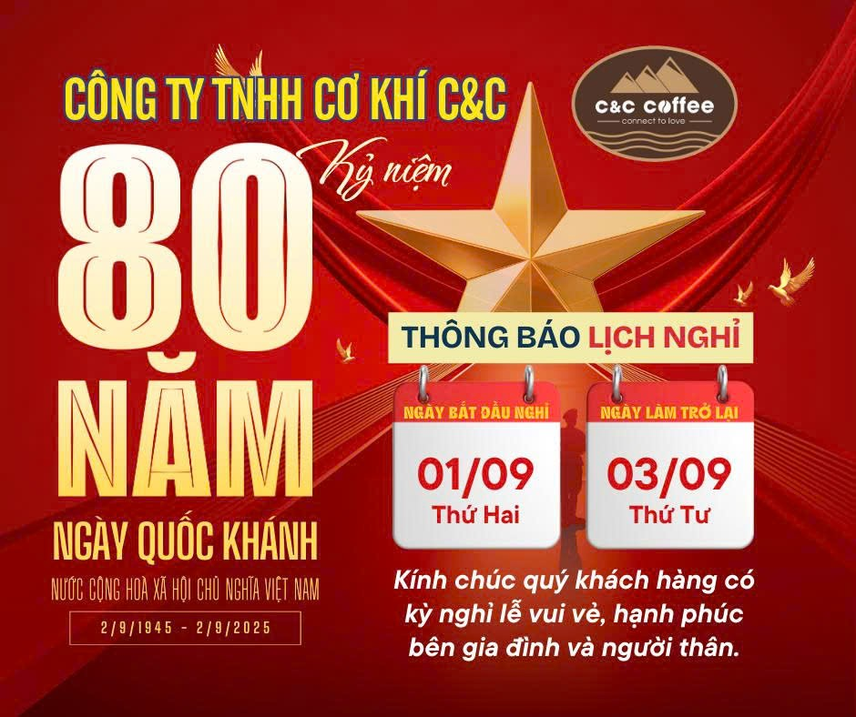 THÔNG BÁO LỊCH NGHỈ LỄ QUỐC KHÁNH 2/9/2025