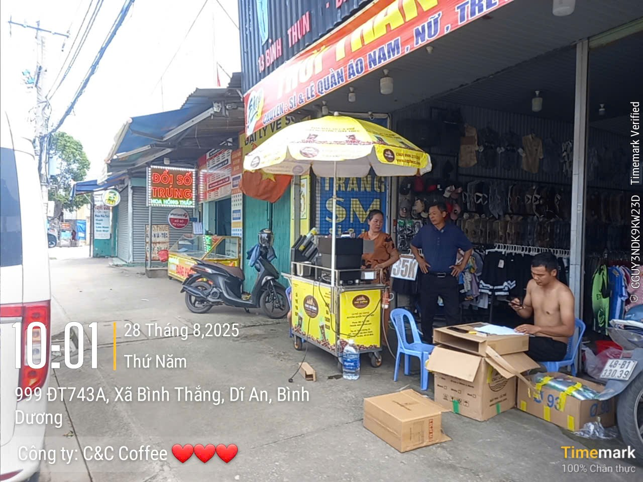 Chúc mừng anh Sơn ở Dĩ An Bình Dương đã Hợp tác thành công mô hình cho thuê máy pha cà phê cùng C&#038;C Coffee