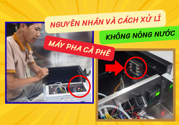 Nguyên nhân và cách xử lí Nước không nóng Máy pha cà phê