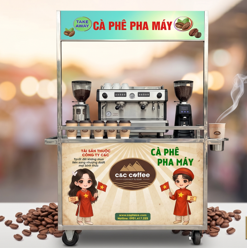 XE ĐẨY QUẦY KÊ  INOX CAO CẤP -1M