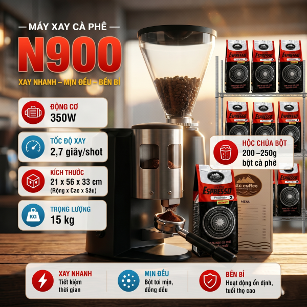 MÁY XAY CÀ PHÊ ESPRESSO N900