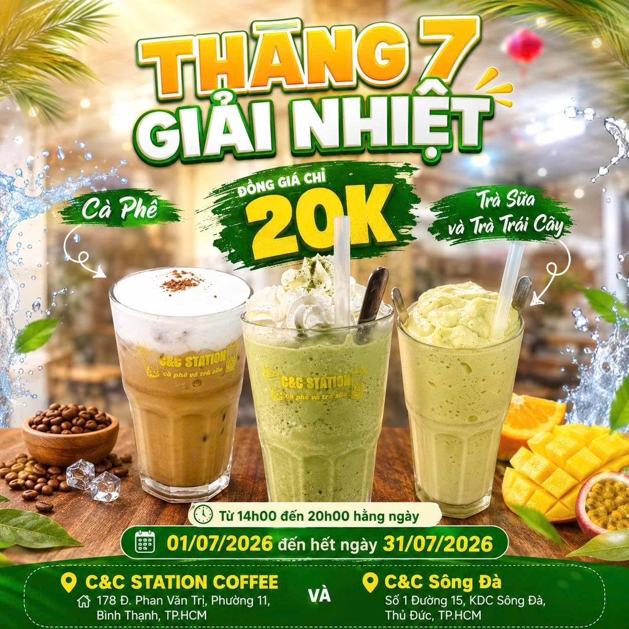 THÁNG 7 GIẢI NHIỆT🍹 ĐỒNG GIÁ 20K TRÀ SỮA & TRÀ TRÁI CÂY