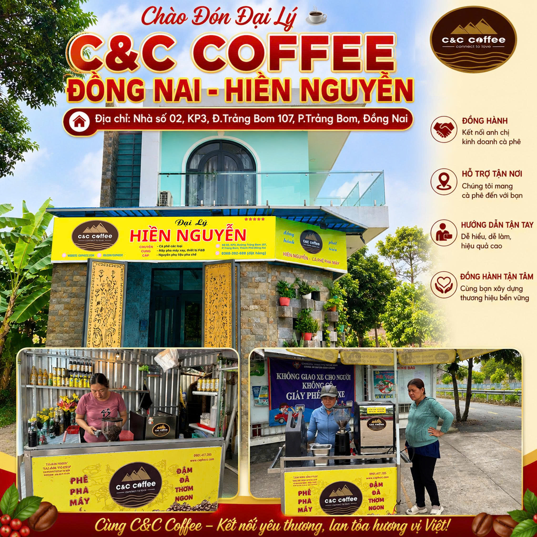 CHÀO ĐÓN ĐẠI LÝ C&C COFFEE ĐỒNG NAI – HIỀN NGUYỄN