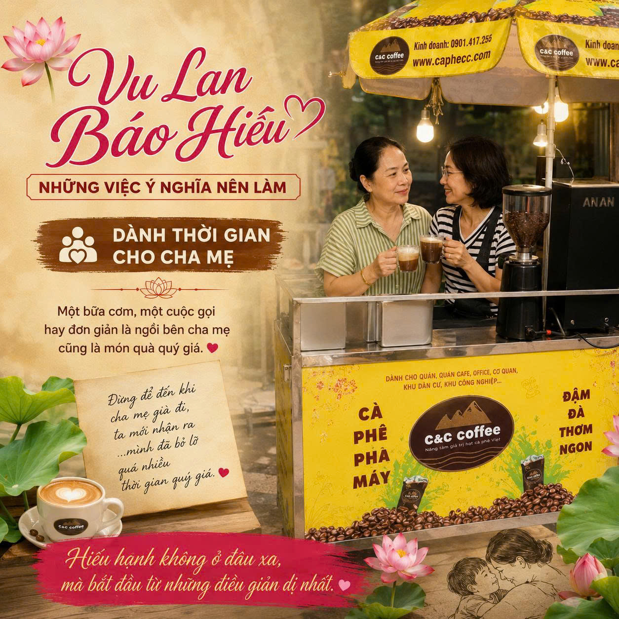 THÁNG VU LAN – KẾT NỐI YÊU THƯƠNG CÙNG C&C COFFEE