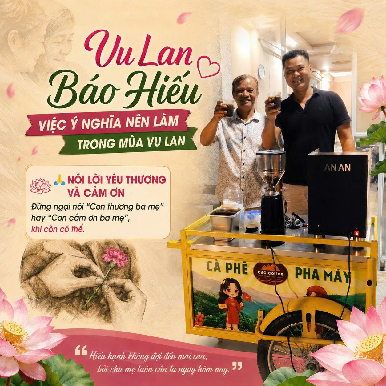 THÁNG VU LAN – KẾT NỐI YÊU THƯƠNG CÙNG C&C COFFEE