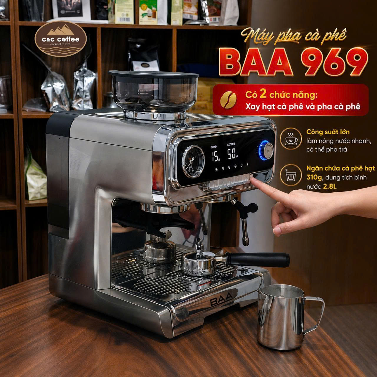MÁY PHA CÀ PHÊ BAA 969