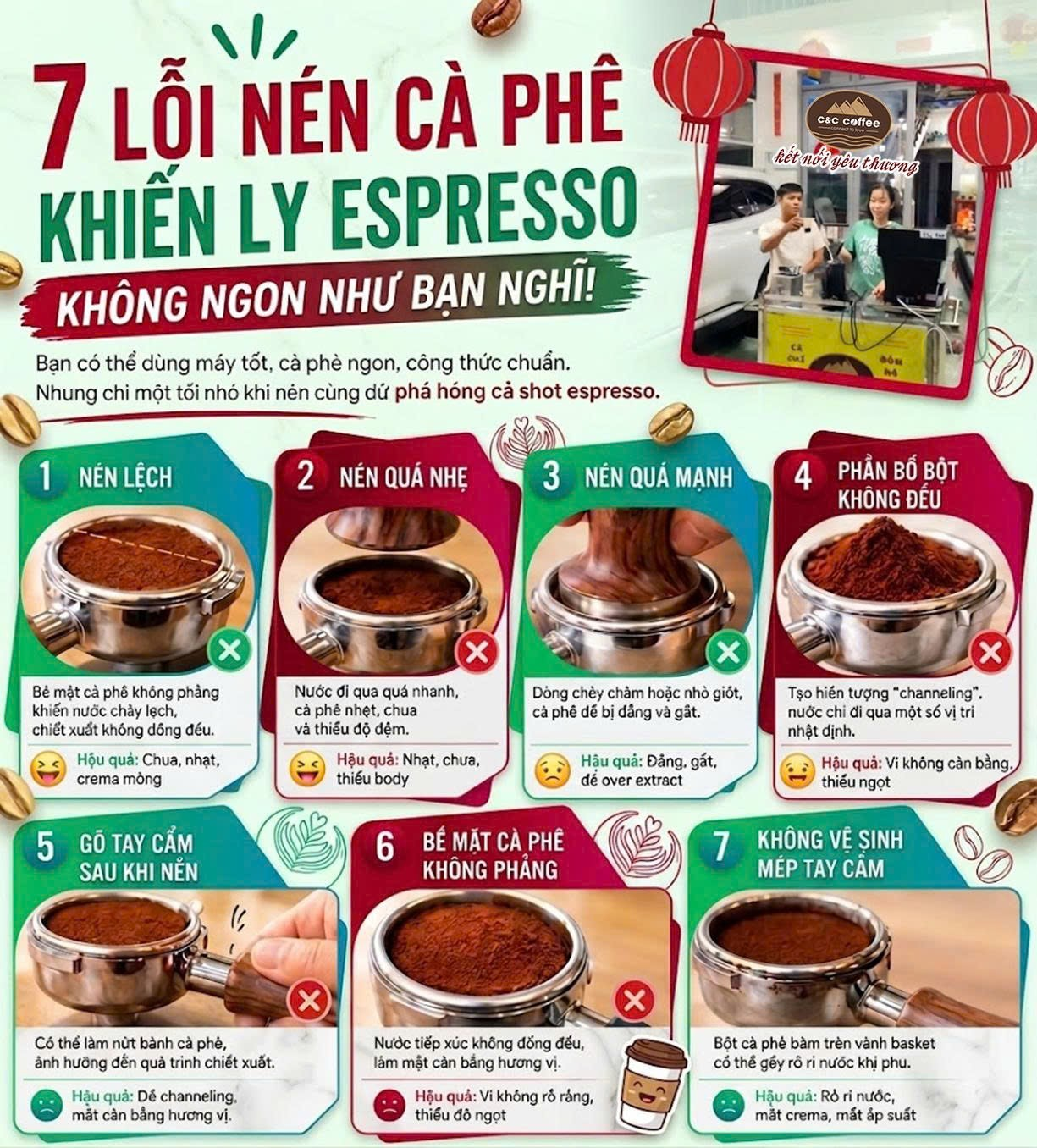 NÉN CÀ PHÊ ĐÚNG CÁCH – QUYẾT ĐỊNH 80% CHẤT LƯỢNG LY ESPRESSO!