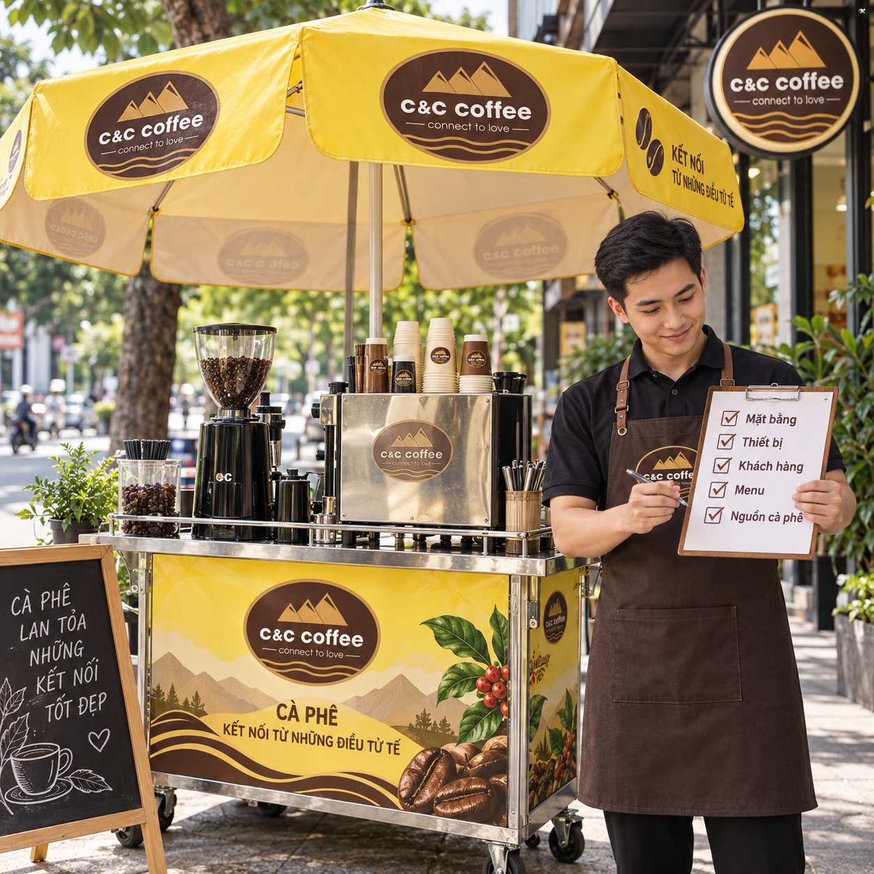 mô hình cà phê vốn thấp