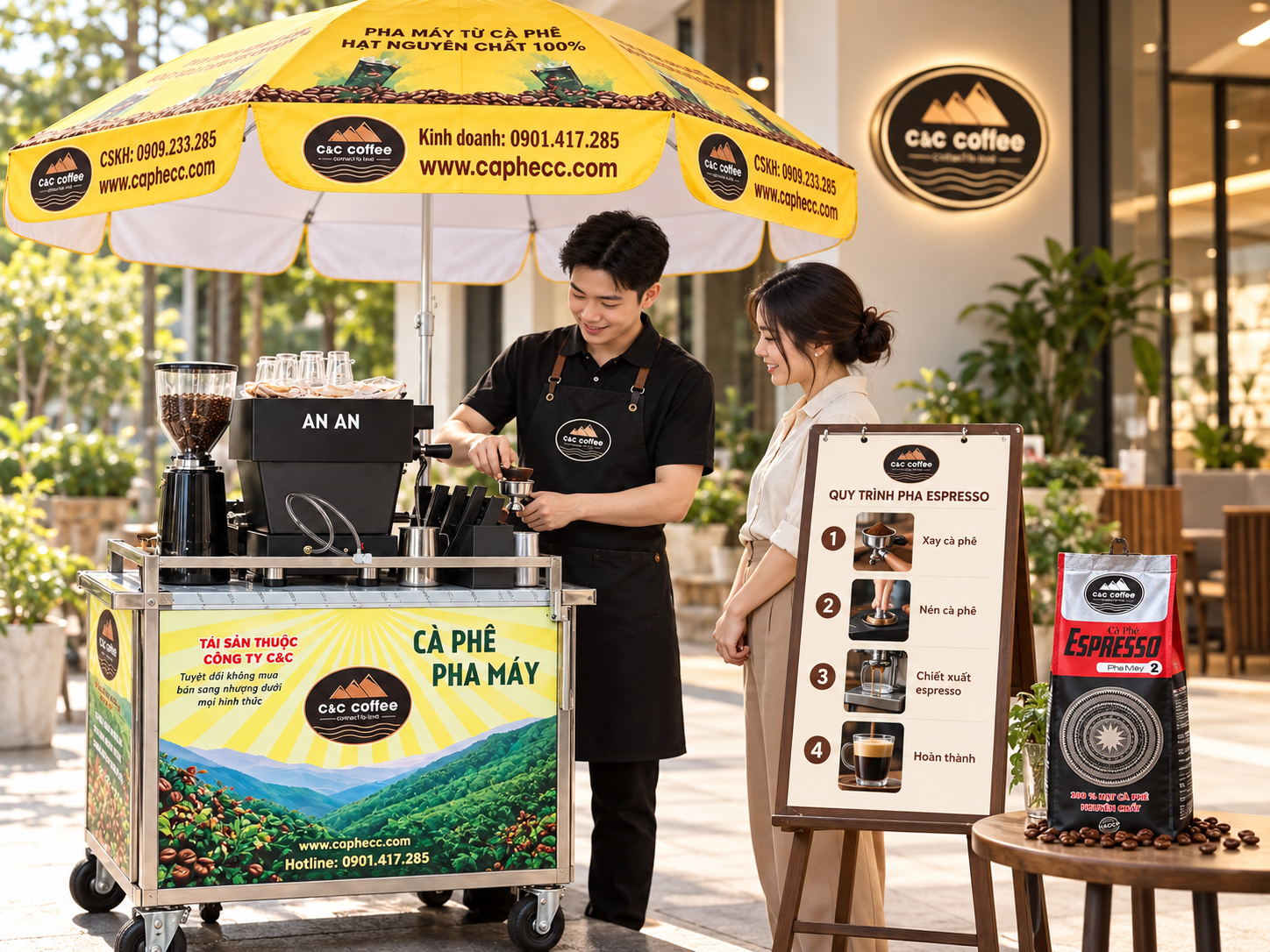 Quy trình pha chế SOP đơn giản đặt cạnh quầy để người mới dễ thực hiện