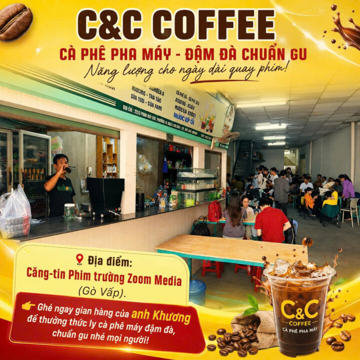 C&C Coffee Có Mặt Tại Phim Trường Zoom Media Gò Vấp: Năng Lượng Cho Ekip & Nghệ Sĩ
