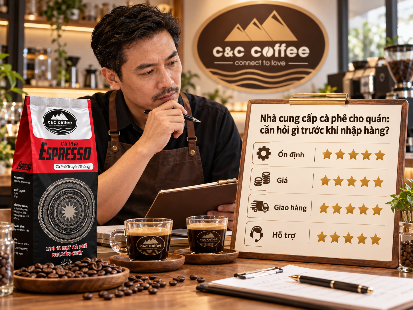 Bảng chấm điểm nhà cung cấp theo độ ổn định, giá, giao hàng và hỗ trợ