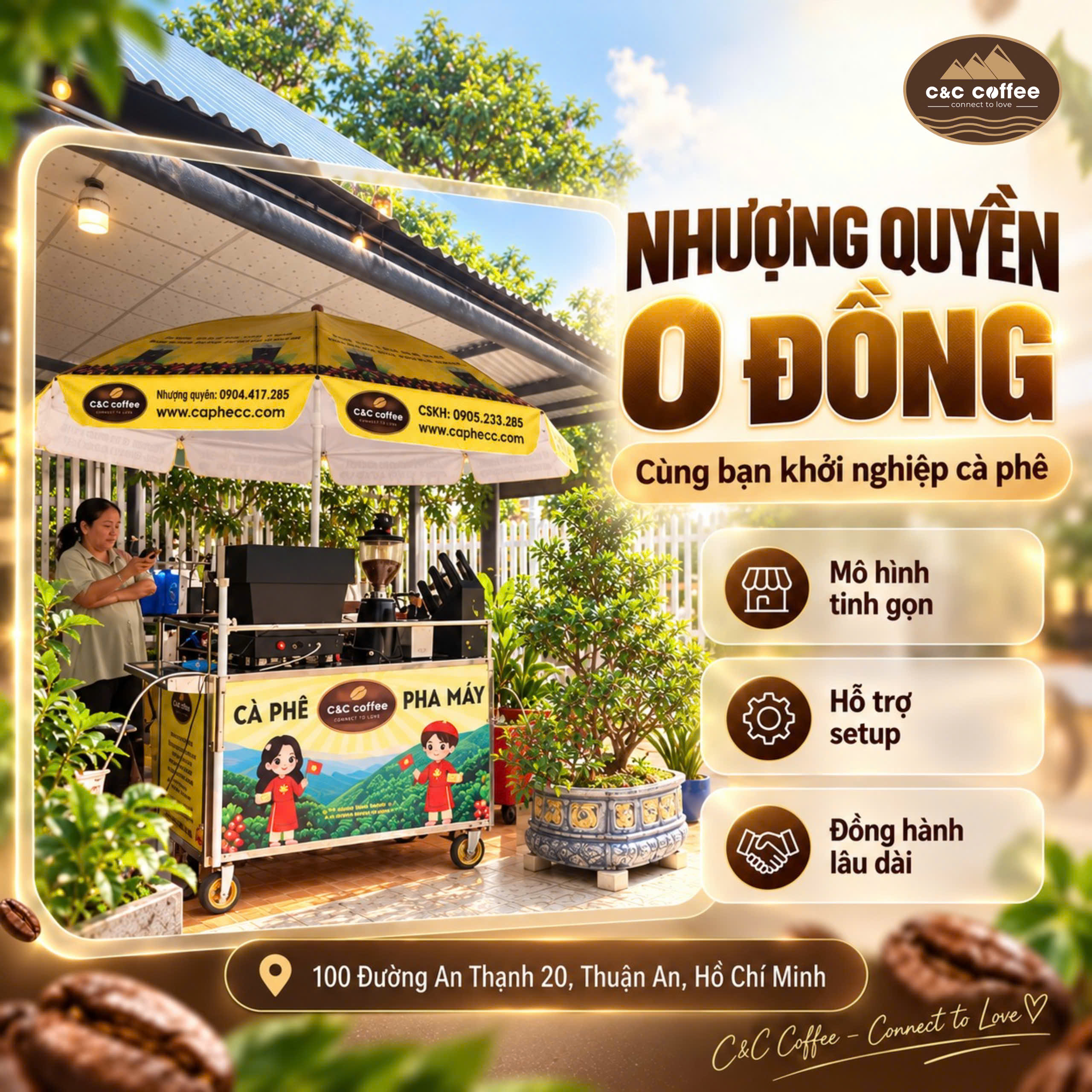 C&C Coffee có điểm bán mới tại Thuận An, TP.HCM