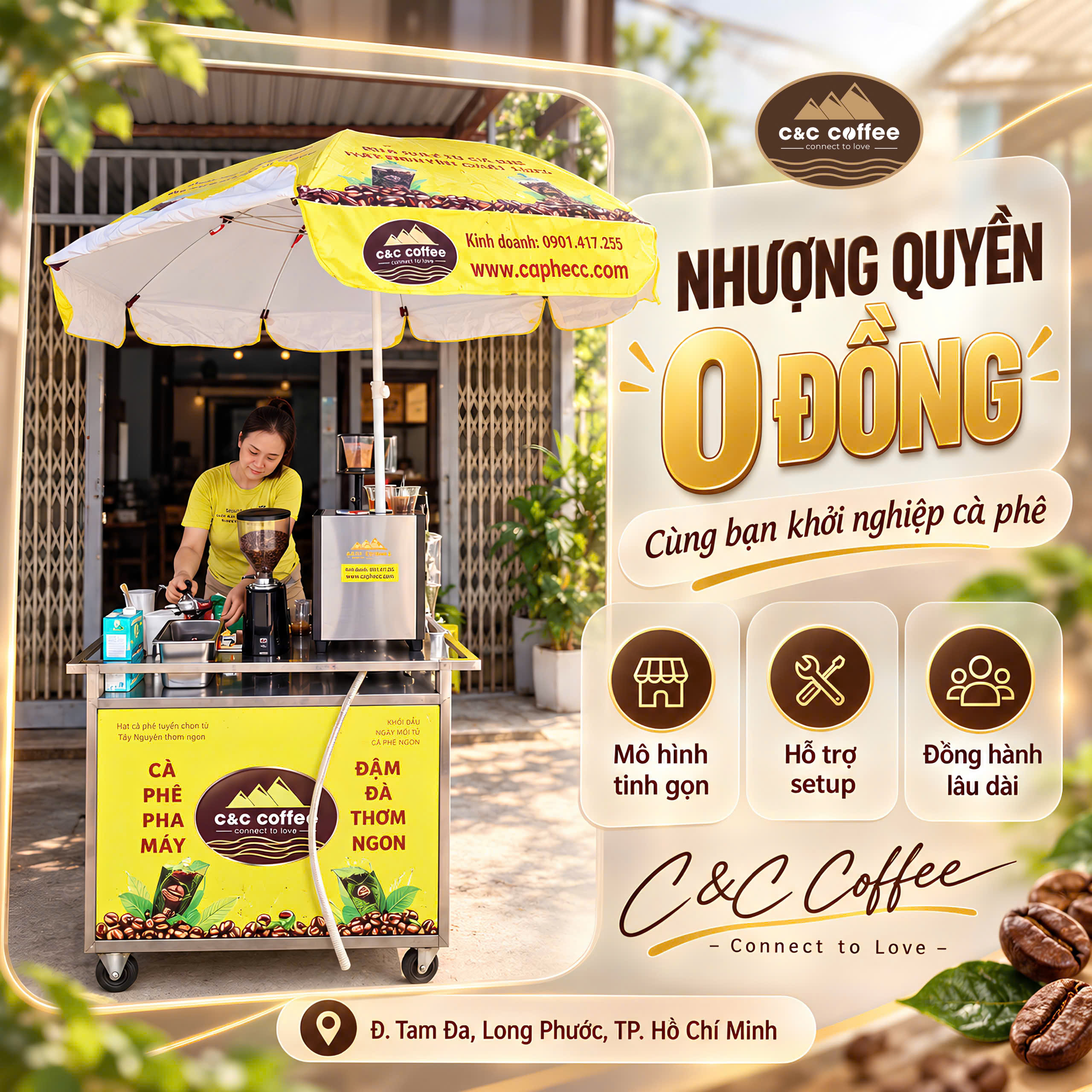 C&C Coffee có mặt tại Tam Đa, Long Phước, TP.HCM